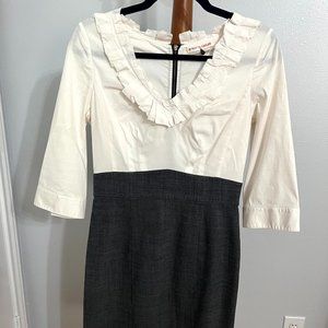 Grey and white dress